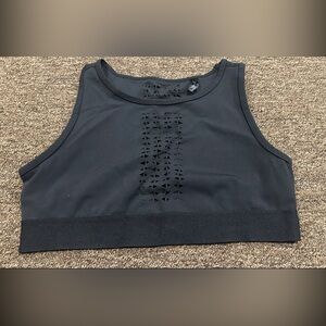 EUC Vina M Black Cropped Tank Top Sleeveless shirt blouse womens